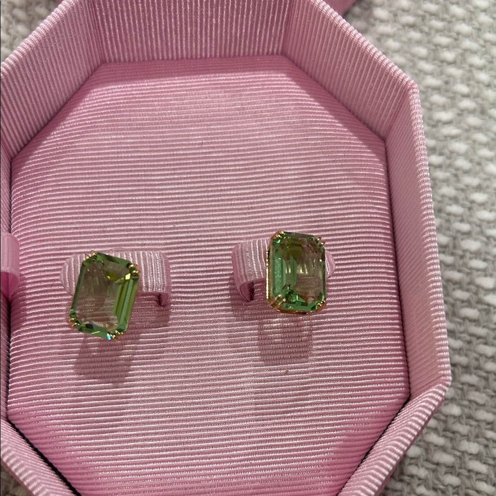 Swarovski Green Crystal Earrings